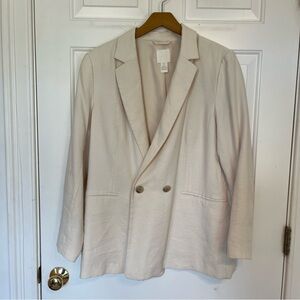 H&M Off-White Relaxed Blazer